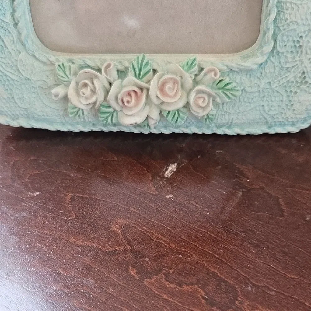 Floral Green Picture Frame